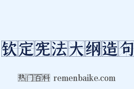 钦定宪法大纲造句是什么意思的图片